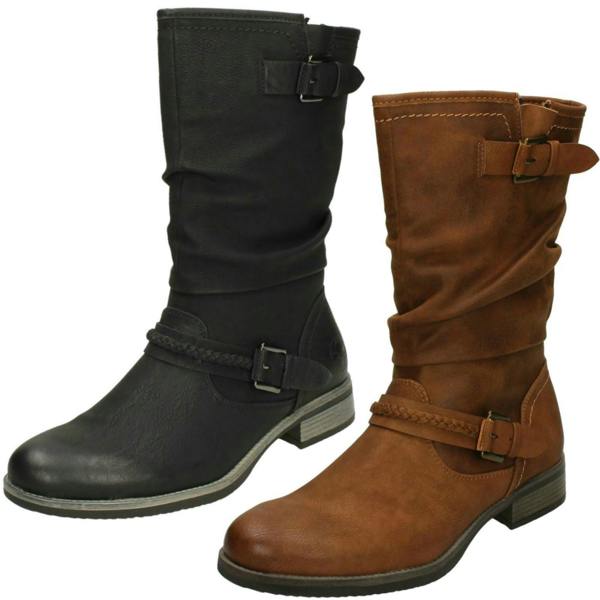 Rieker Ladies Rieker Fleece Lined Calf High Boots 98860
