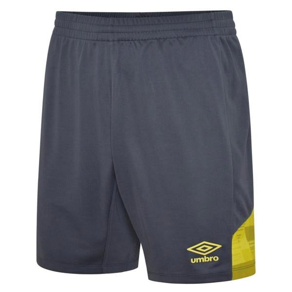 Umbro Mens Vier Shorts - Carbon/Blazing Yellow - 