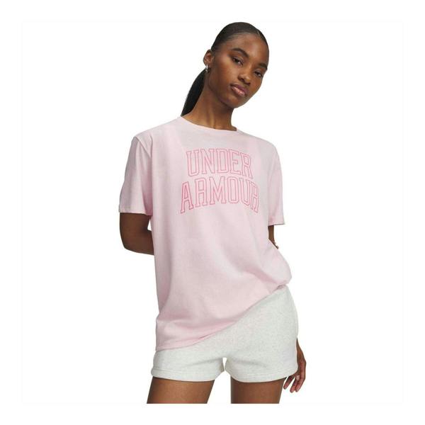 Under Armour Womens/Ladies Rival Chest Logo Oversized T-Shirt - Pink - 