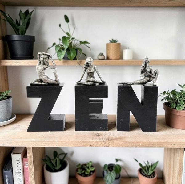 Sil ZEN YOGA LETTERS DECORATIVE HOME ACCENTS DECOR