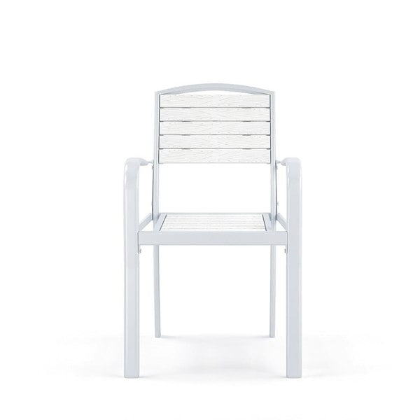 Garden Dining Armchair with Metal Legs Set of 2/4 Patio Side Chairs Living and Home