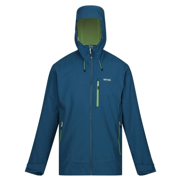 Regatta Mens Okara Waterproof Jacket - Moroccan Blue/Piquant Green