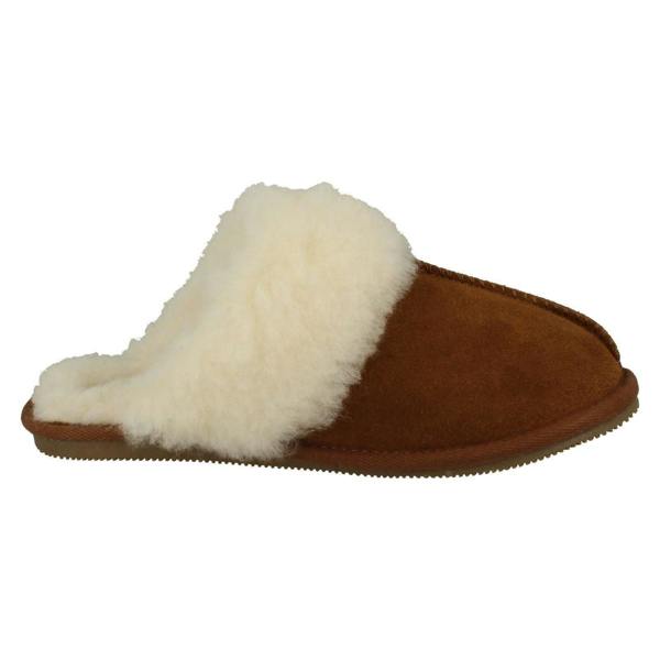 Clarks Ladies Clarks Faux Fur Cuff Mule Slippers Warm Lux