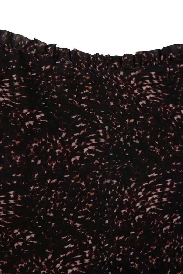 WOVCOR Chiffon Mini Woven Plus Size Dress