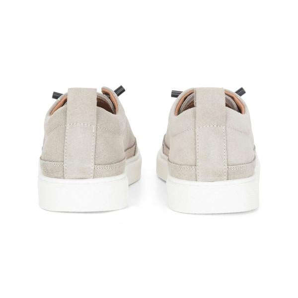 Justin Reess Mens Grey Suede Leather Trainers Sneakers - Josh