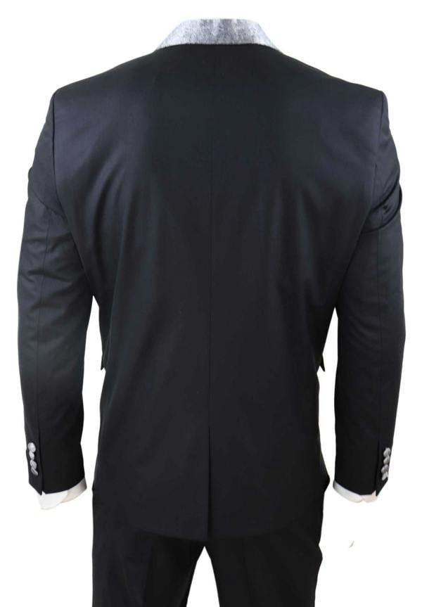 TruClothing Men's 4 PieceBlack Tailored Wedding Suit