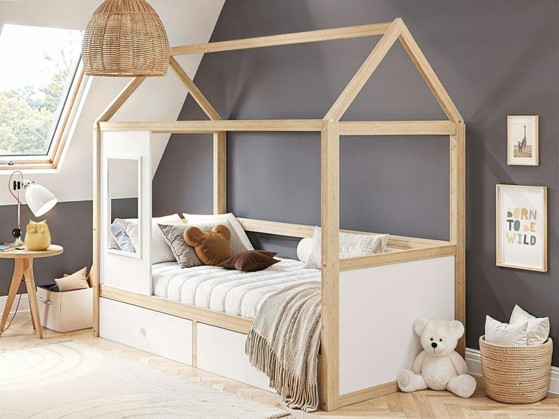 Flair Ted Play House Wooden Bed with Storage