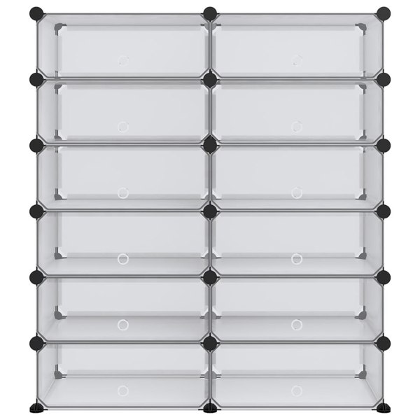 Berkfield Shoe Rack Transparent 94.5x36.5x106 cm PP
