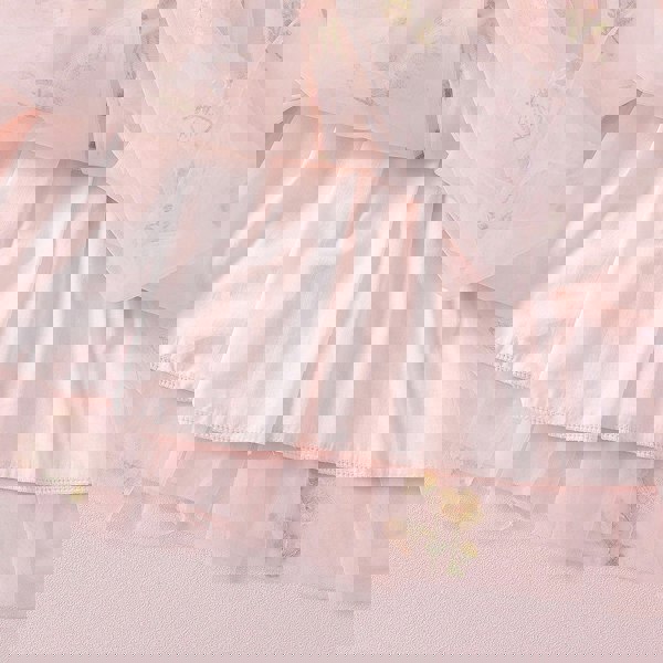 Pink tulle and lining shown clearly 