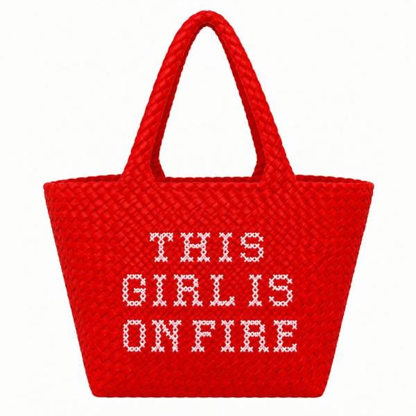 Lilly Loves Red This Girl is on Fire Handbag
