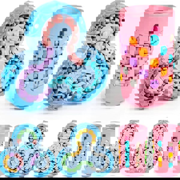 deAO Toys Magic Bean Rotating Cube Game Multicoloured Boys Girls Educational Gift Set