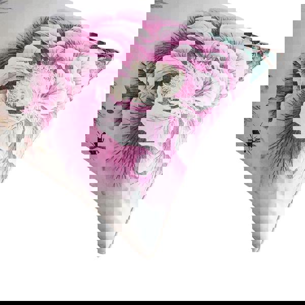 Paoletti Krista Housewife Pillowcase (Pack of 2) - White/Purple/Green