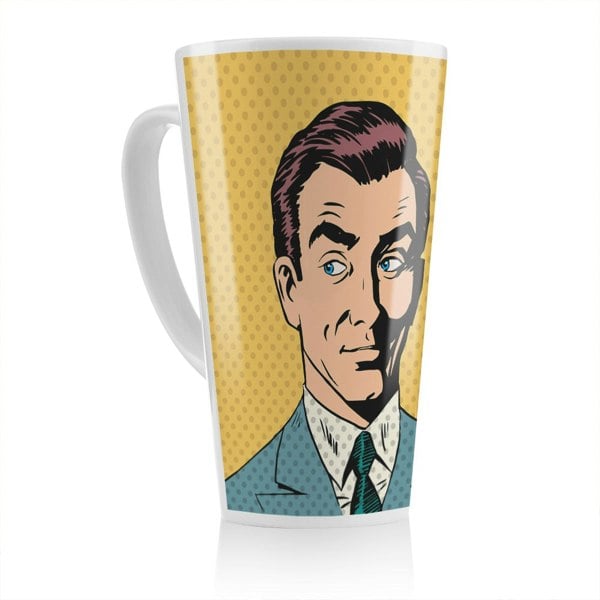 Benjamin Tate Design phone style pop art retro Designer Latte Mug