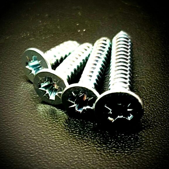 Fixaball No. 14 6.3mm Pozi Countersunk Self Tapping Screws AB Zinc BZP
