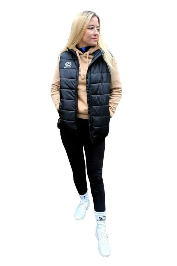 Quilted Puffer Gilet Black – Lightweight Water-Resistant Vest - Optimum