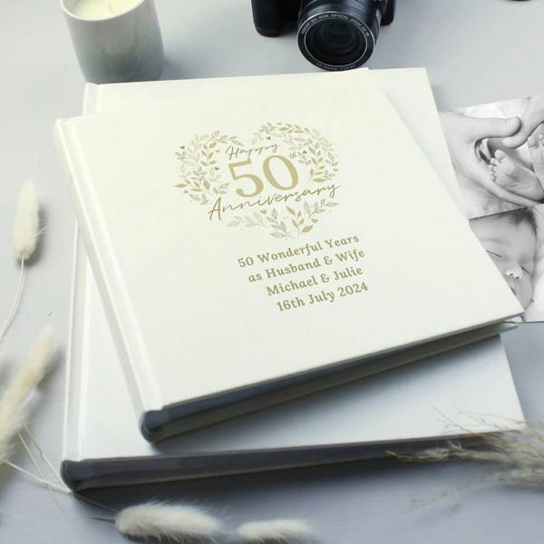 Personalised 50th Golden Wedding Anniversary Album - alternative angle