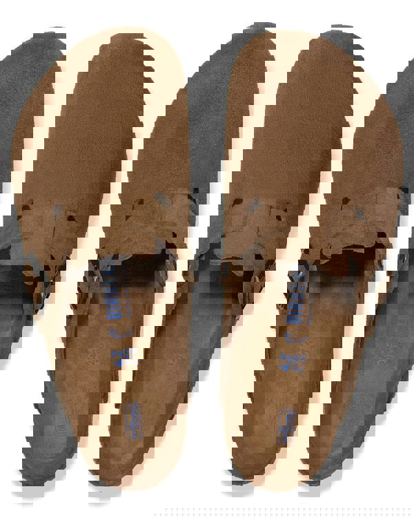 Birkenstock Boston Soft Footbed Unisex Suede Clogs - Dark Tea/Tonal Footbed