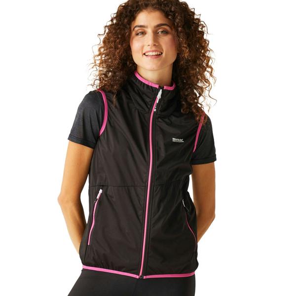 Regatta Womens/Ladies Body Warmer - Black/Flamingo Pink - 