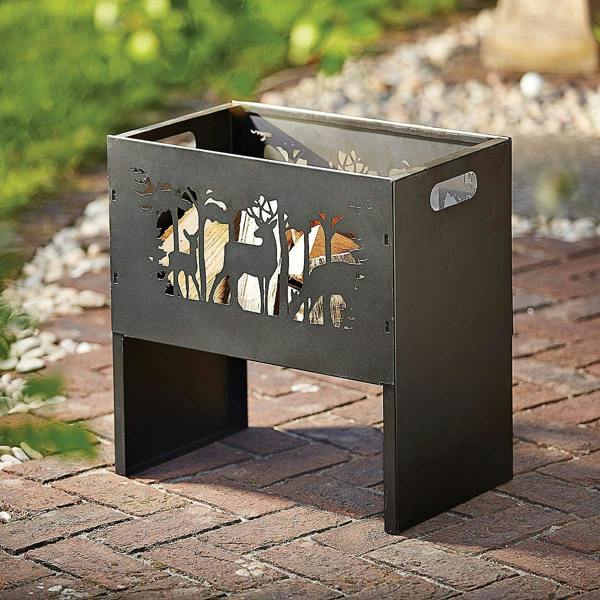 Museum Selection Woodland Fire Basket - 51 x 50.5 x 30.5cm