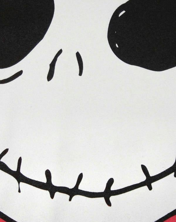 Disney The Nightmare Before Christmas Womens Red Jack Skellington Short Sleeved T-Shirt