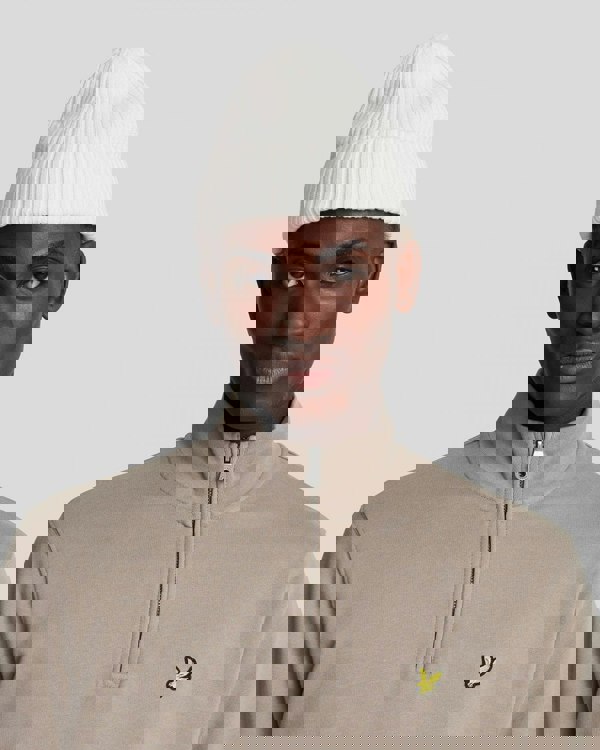 Lyle & Scott Cotton Merino Mens Quarter Zip Jumper - W870 Cove