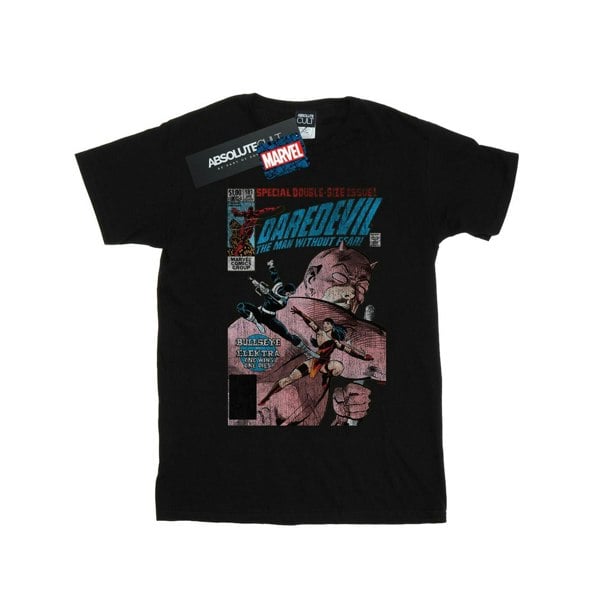 Marvel Womens/Ladies Daredevil Distressed Bullseye Vs Elektra Cover Cotton Boyfriend T-Shirt - Black