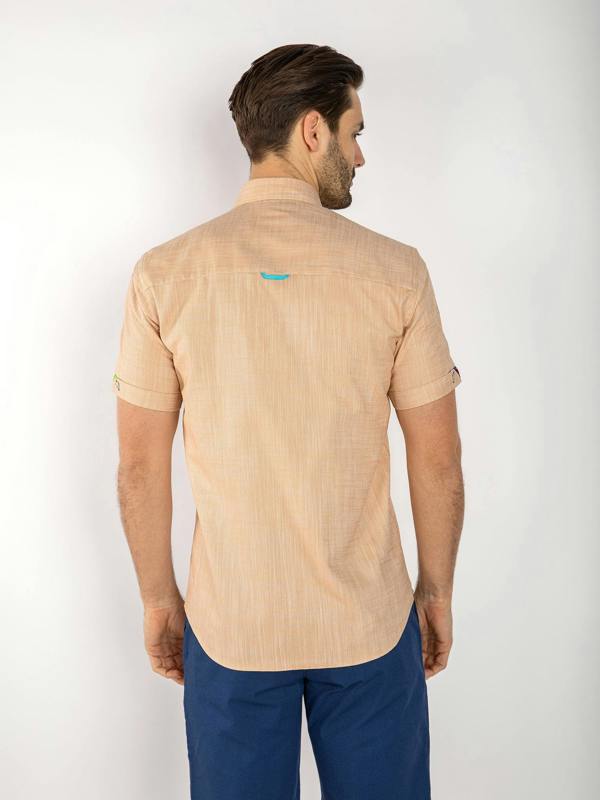 PASTEL TEXTURE SHORT SLEEVE SHIRT - Claudio Lugli Shirts