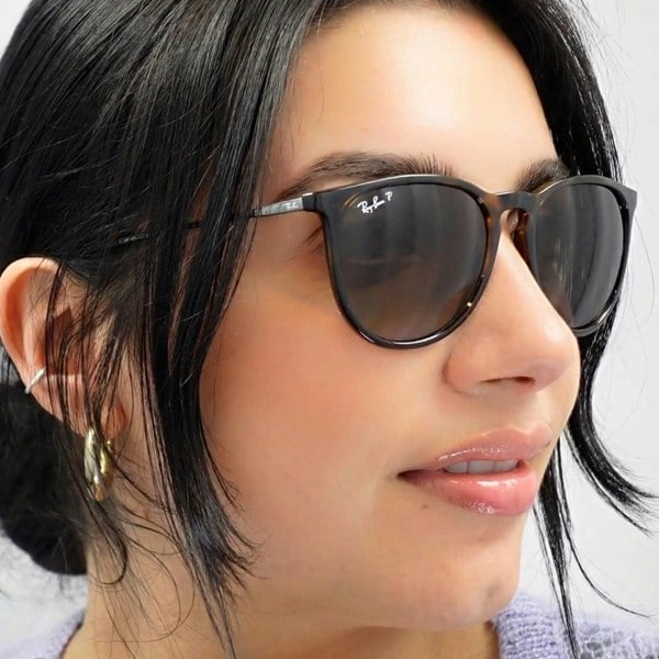 Ray-Ban Sunglasses Erika 4171 601/55 Black & Gunmetal Blue Mirror