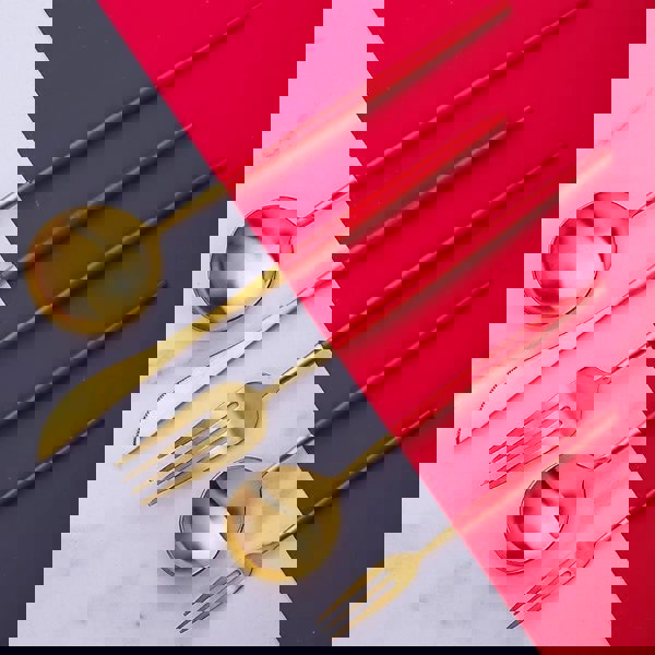 6 Piece Cutlery Set, Red-Weilai-Weilai Concept