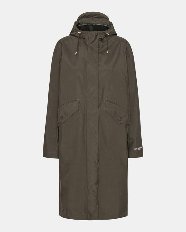 Ilse Jacobsen Thermal Womens Long Parka Raincoat - Wren 259