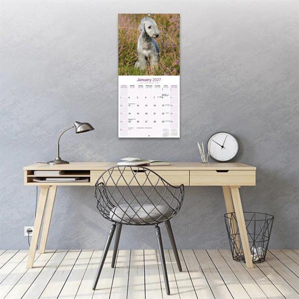 Bedlington Terrier Calendar 2027, Wall Calendars, Month To View, Dogs, Gift