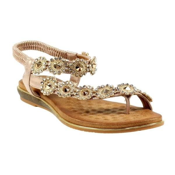 Lunar Womens/Ladies Charlotte II Sandals - Rose Gold - 
