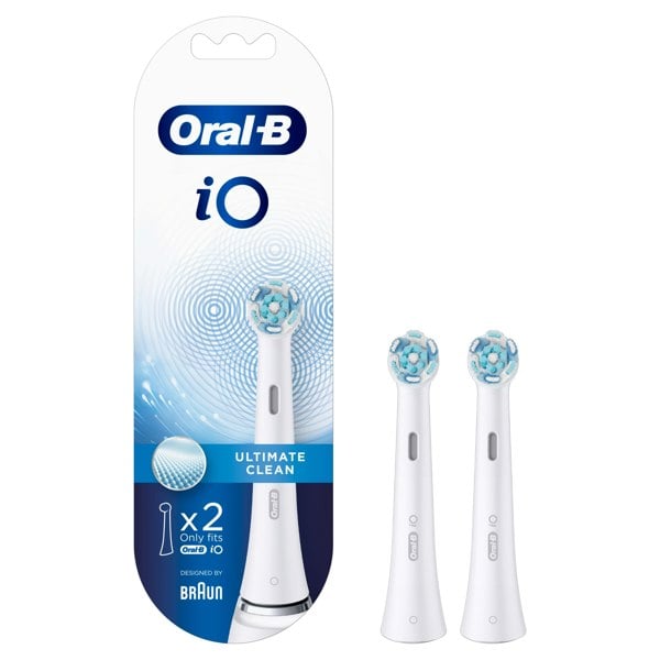 Oral-B iO Ultimate Clean Replacement Electric Toothbrush Heads, Pack of 2 Counts