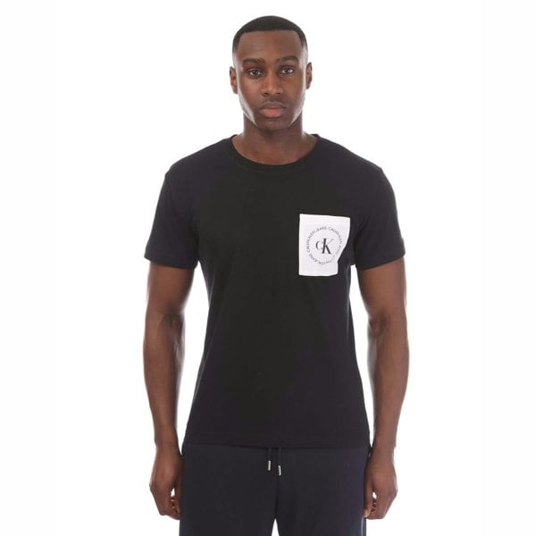 Calvin Klein Mens Logo Pocket T-Shirt - Black