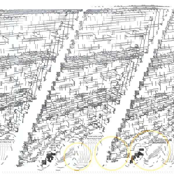 Monstershop Gabion Baskets 100 x 30 x 30cm / 3 Pack