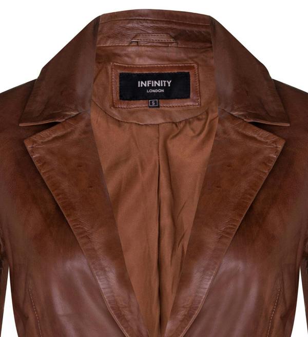 Infinity Leather Womens Soft Leather Blazer Jacket-Apeldoorn