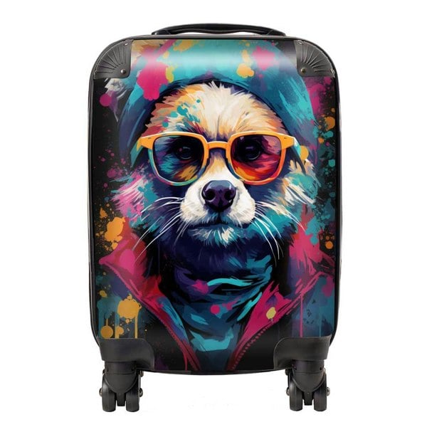 Warren Reed Multi Coloured Splashart Dog Suitcase