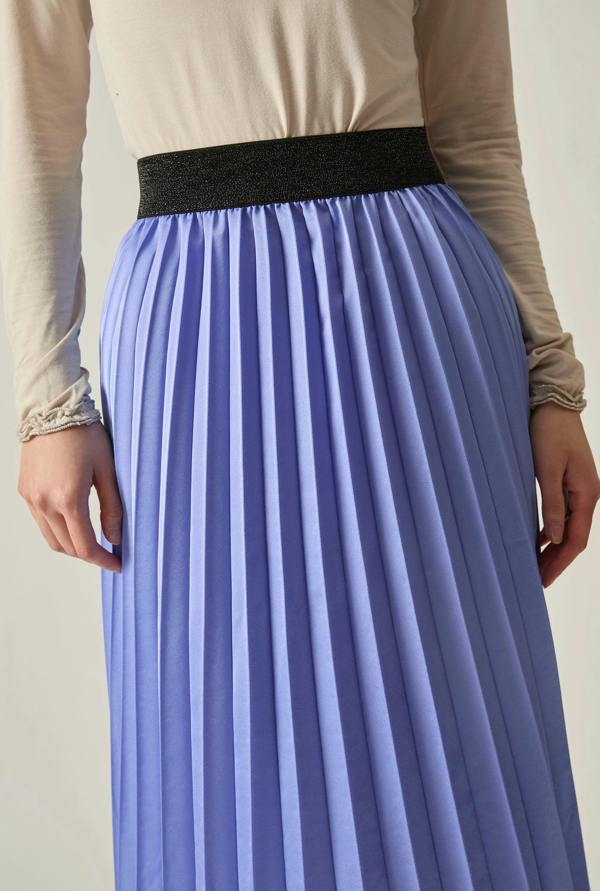 James Lakeland Lilac Pleated Maxi Skirt