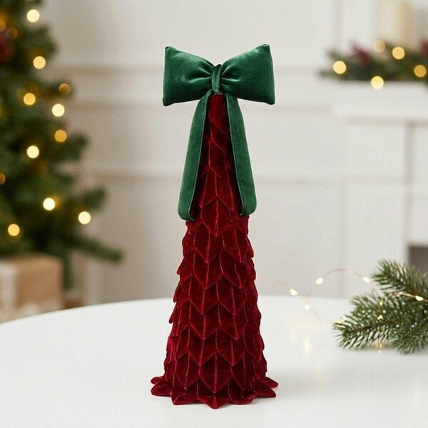 Garden Greatness Flocked Bow Christmas Tree Ornament