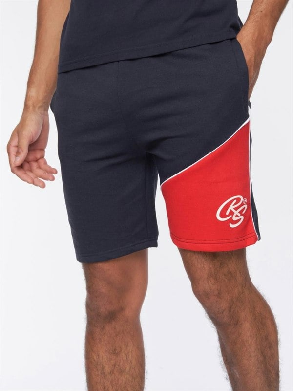 Crosshatch Ventamoore Polo/Shorts Set Navy/Red
