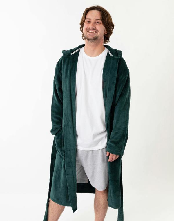 The Traitors Unisex Green Logo Hooded Bathrobe