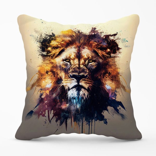 Warren Reed Majestic Lion Face Splashart Cushions