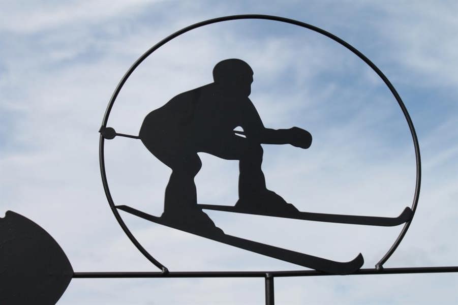 Skier Weathervane
