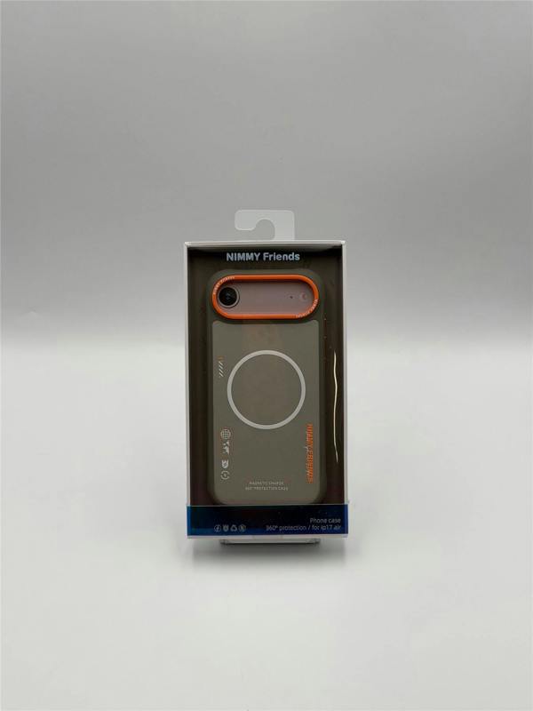 Nimmy Friends Nimmy Cool & Cute 2.0 Case with MagSafe for iPhone 17 Air 6.5" Grey Orange - N-YJKM-CX2.0-IP17-AIR-05-A