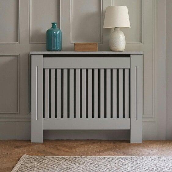 Neo Grey Decorative Wooden Radiator Cover Medium