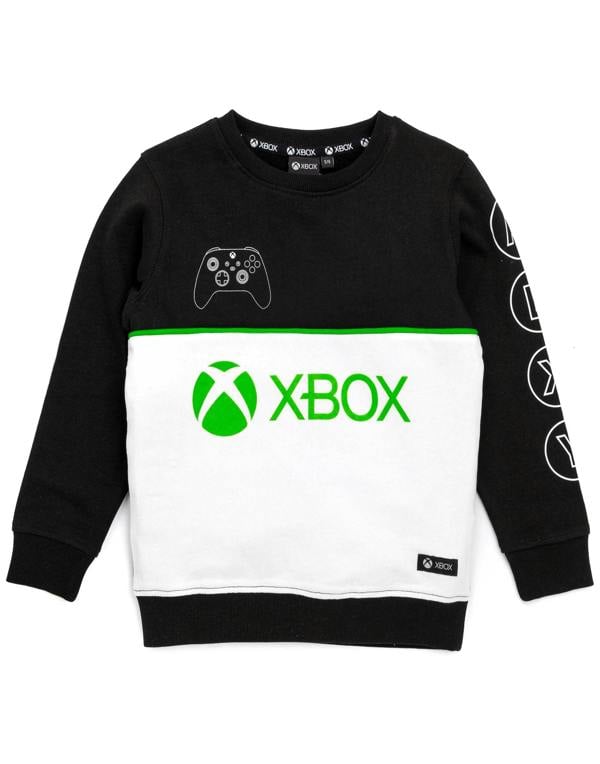Xbox Boys Black Logo & Controller Graphic Print Sweatshirt