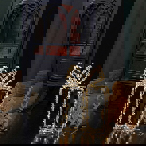 Samuel Alexander 22cm Light up Acrylic Christmas Present with 80 Warm White LEDs