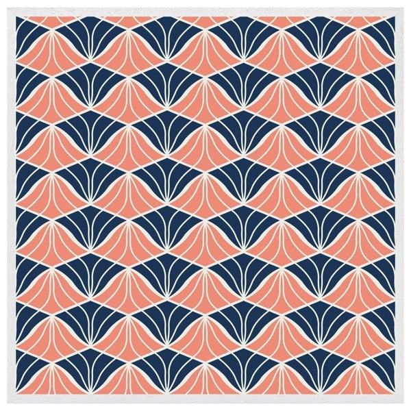 Benjamin Tate Design Navy & pink geometric shells (Picture Frame)