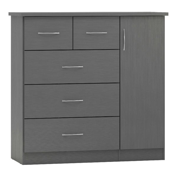 Seconique Nevada 5 Drawer Low Wardrobe