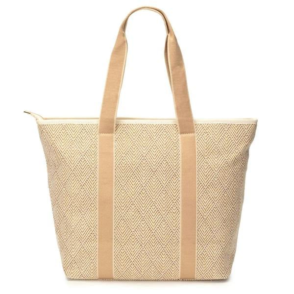 Elie Beaumont Summer Tote - Gold Geometric basket weave